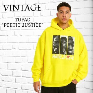 Vintage Tupac "Poetic Justice" oversized hoodie yellow size Mens 2XL